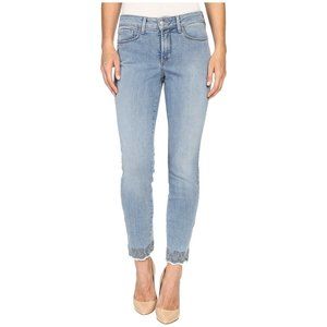 NYDJ NWT Clarissa Ankle Jean with Embroidered Scallop Hem in Parker size 0